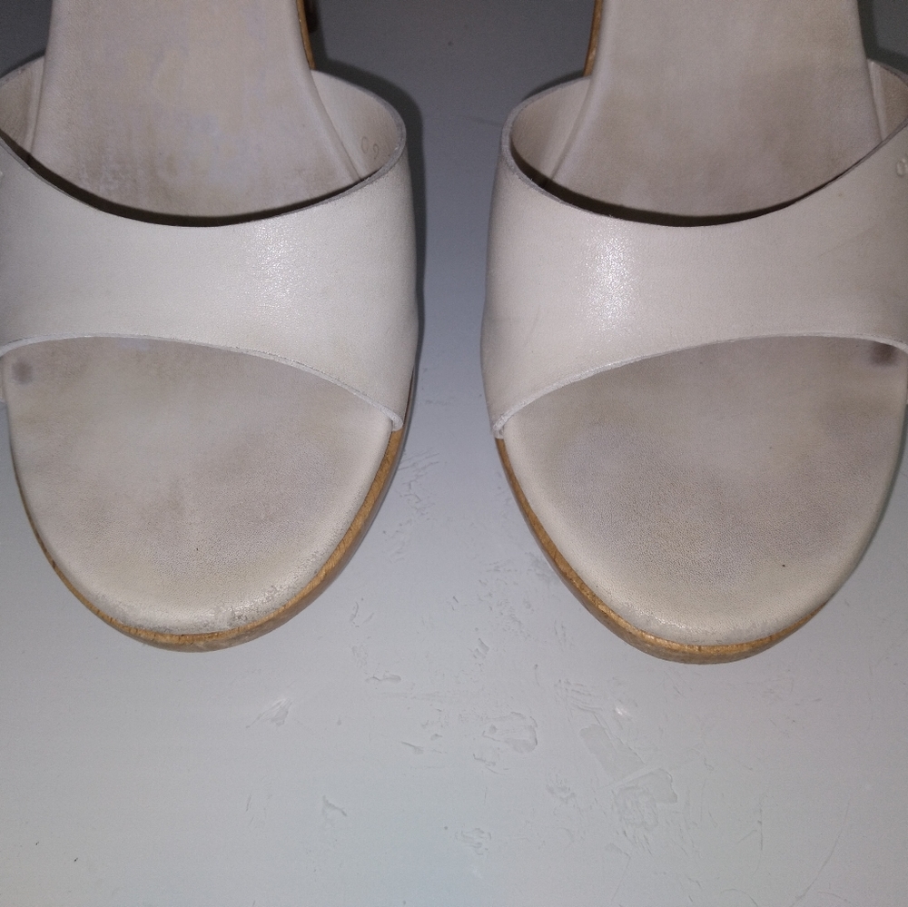 Vintage Gucci Y2K off white leather slip on heels size 39 - Picture 8 of 14
